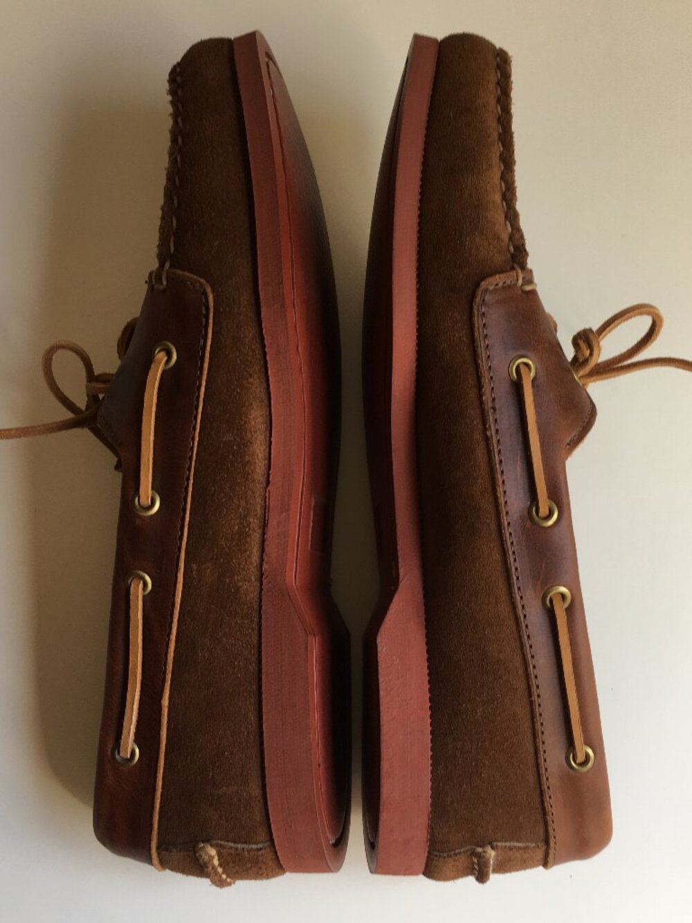 Vintage Brown Boat Shoes 9.5 Cole Haan Leather Loafer Deck USA Moccasin - Picture 6 of 12